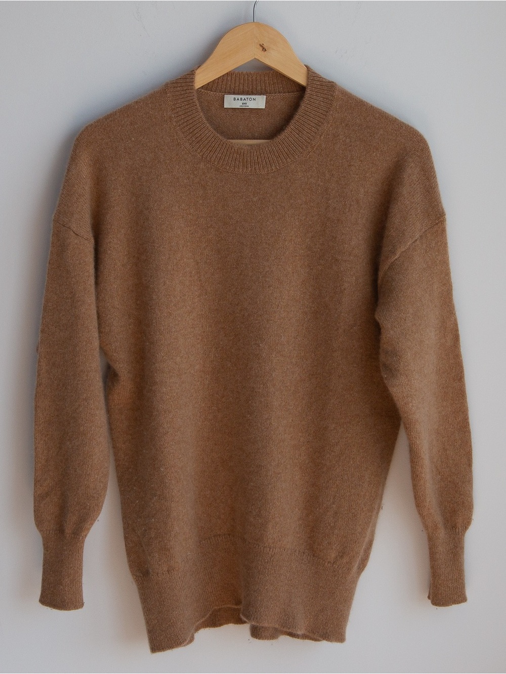 Babaton Luxe Cashmere Toba Sweater Camel XXS 100% Cashmere